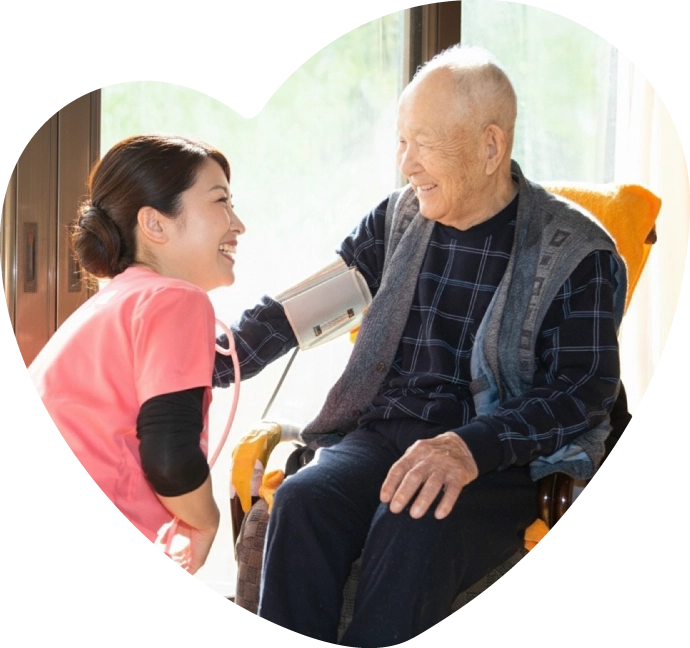 住み慣れた我が家で、自分らしく過ごしたい。その想いを、看護とリハビリで支えます。