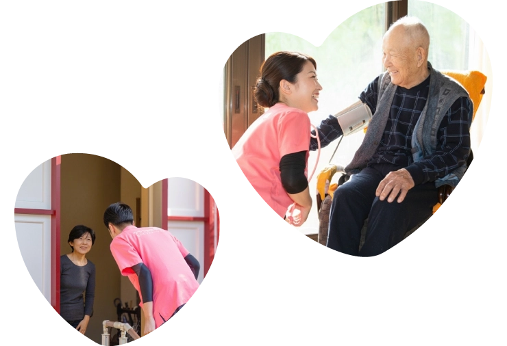 住み慣れた我が家で、自分らしく過ごしたい。その想いを、看護とリハビリで支えます。